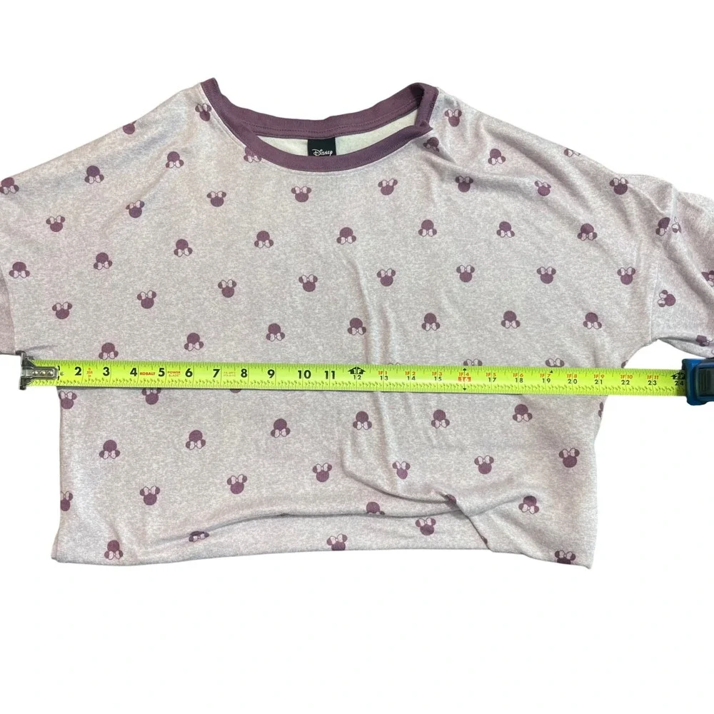 Disney Minnie Mouse Pajama Set Women M Purple Soft Cozy Jogger‎ Pockets Lounge - Picture 5 of 9
